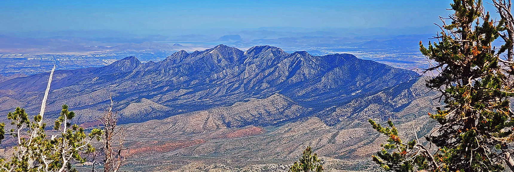 La Madre Mountains, Vegas Valley Background. | Fletcher Canyon to Harris Mountain Summit | Mt Charleston Wilderness, Nevada