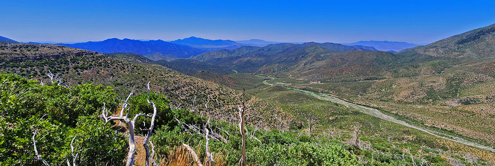 View Down Lovell Canyon from Approach Ridge Summit. | Wilson Ridge to Harris Mountain | Lovell Canyon, Nevada