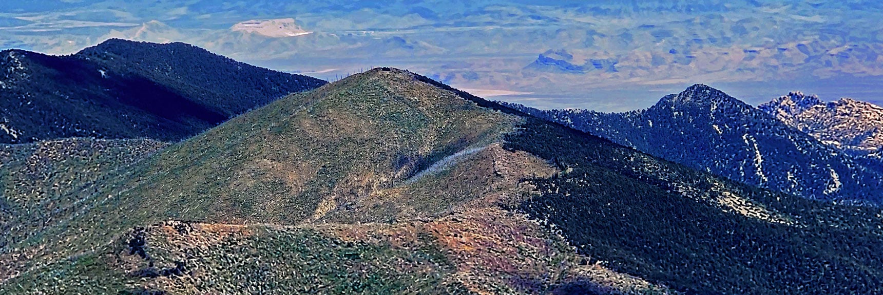 Wilson Ridge South High Point from Near Harris Mt. Summit | Wilson Ridge to Harris Mountain | Lovell Canyon, Nevada