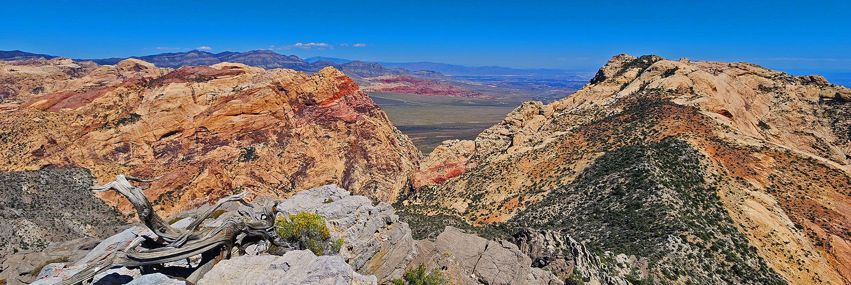 Rainbow Mt., La Madre Mts. Background from First Creek Overlook Cliff. | Mt Wilson to Juniper Peak | Rainbow Mountains Upper Crest Ridgeline | Rainbow Mountain Wilderness, Nevada