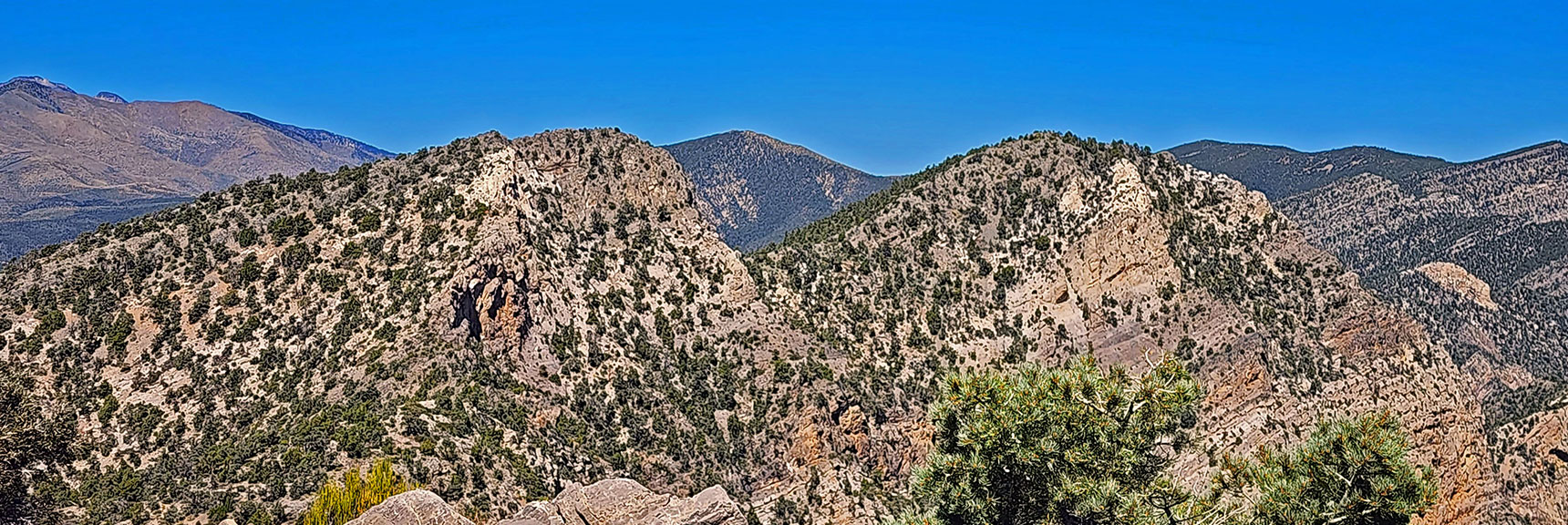 Pinnacle Viewed from Red Rock Summit. Left of 2 High Points Ahead.