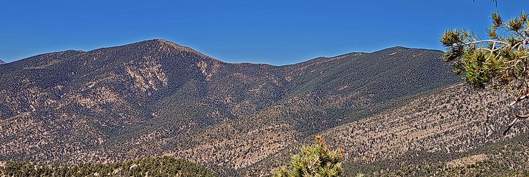 Wilson Ridge South High Point (left). Continue Beyond to North High Point at Harris Mountain. | Mini Matterhorn Pinnacle | Wilson Ridge | Lovell Canyon, Nevada