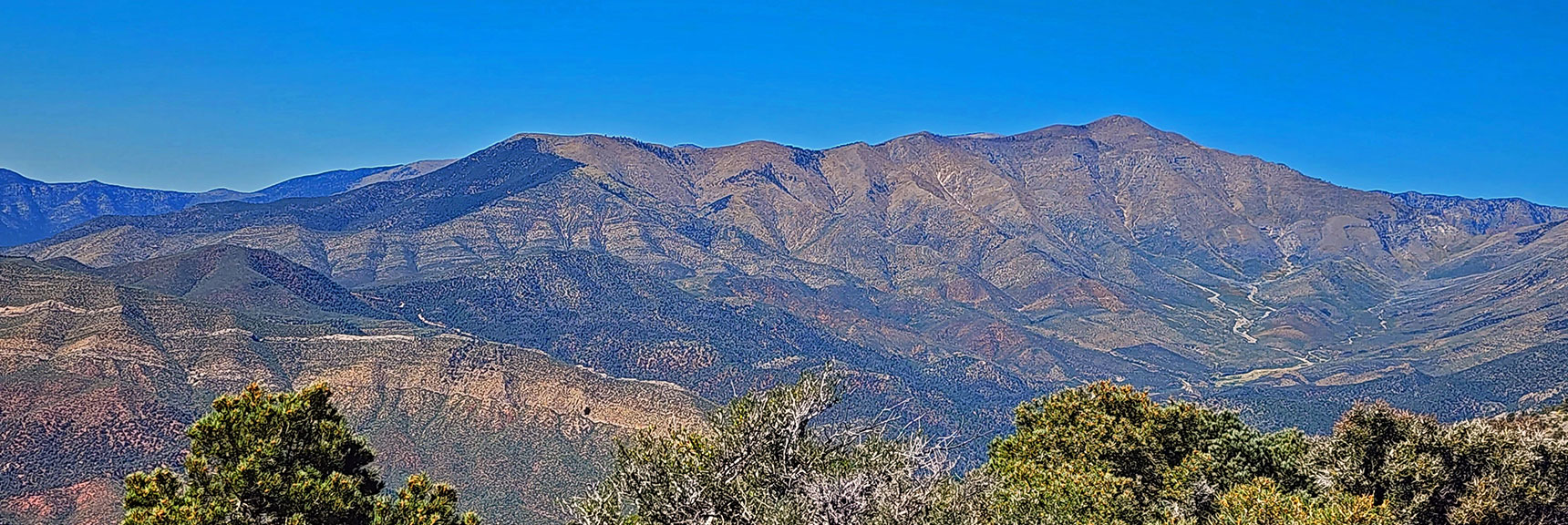 Sexton Ridge Leading to Griffith Peak (right) Above Upper Lovell Canyon | Red Rock Summit Loop | Wilson Ridge | Lovell Canyon, Nevada
