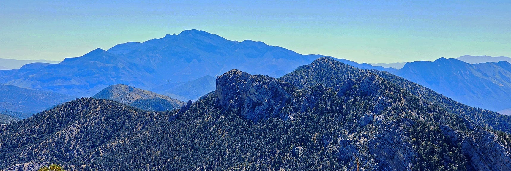 Wilson Ridge Resuming South Across Rocky Gap. Potosi Mt. Background. | Red Rock Summit Loop | Wilson Ridge | Lovell Canyon, Nevada