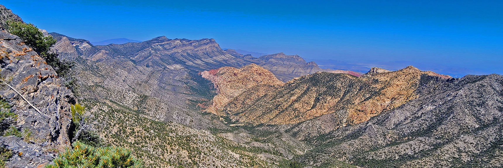 Northern Rainbow Mts. Upper Crest Ridgeline Stretching Toward La Madre Cliffs | Red Rock Summit Loop | Wilson Ridge | Lovell Canyon, Nevada
