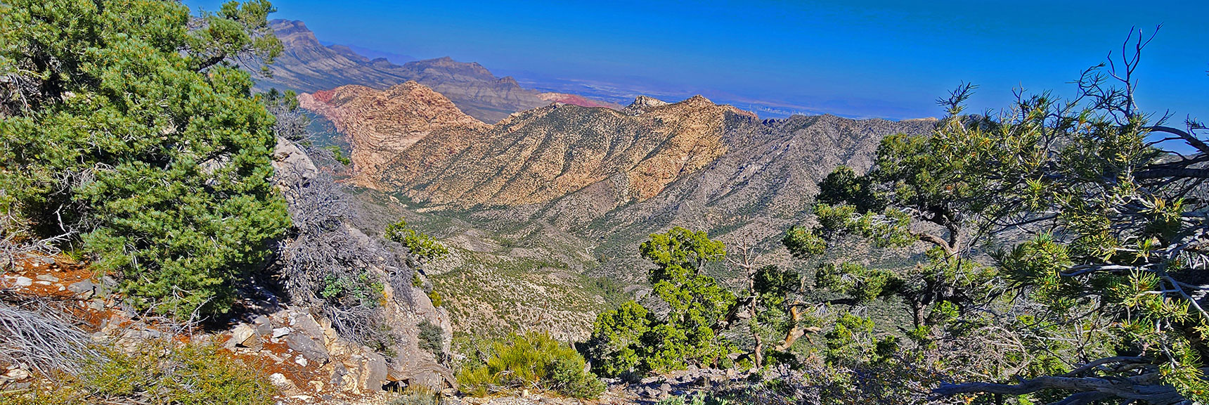 Rainbow Mts. Northern Upper Crest Ridgeline Through Gully Opening North of Red Rock Summit. | Red Rock Summit Loop | Wilson Ridge | Lovell Canyon, Nevada
