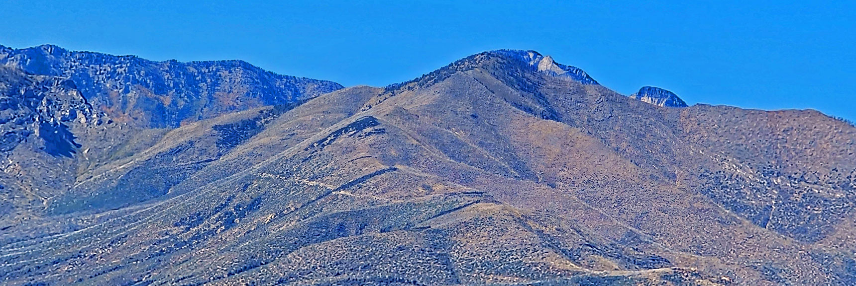 Upper Wilson Ridge to Its Summit at Harris Mt. Mummy Mt. Beyond. | Red Rock Summit Loop | Wilson Ridge | Lovell Canyon, Nevada