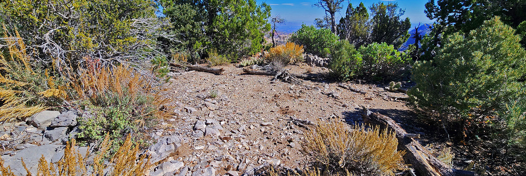 This May Be an Ancient Native American Summer Dwelling Space. Stone Border. | Switchback Spring Pinnacle | Wilson Ridge | Lovell Canyon, Nevada