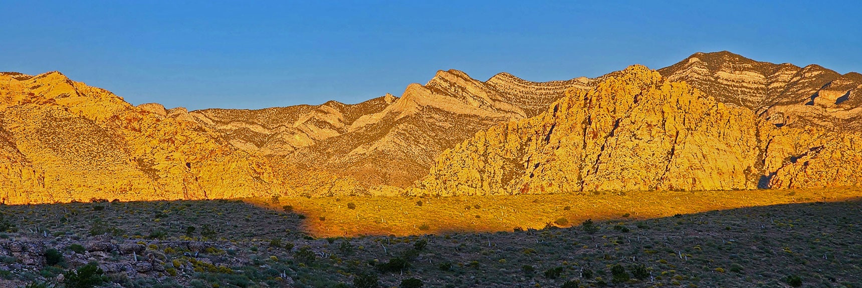 La Madre Mts. Ridgeline Behind White Rock Mt. and Rainbow Mts. Ridgeline | Switchback Spring Ridge | Red Rock Canyon, Nevada