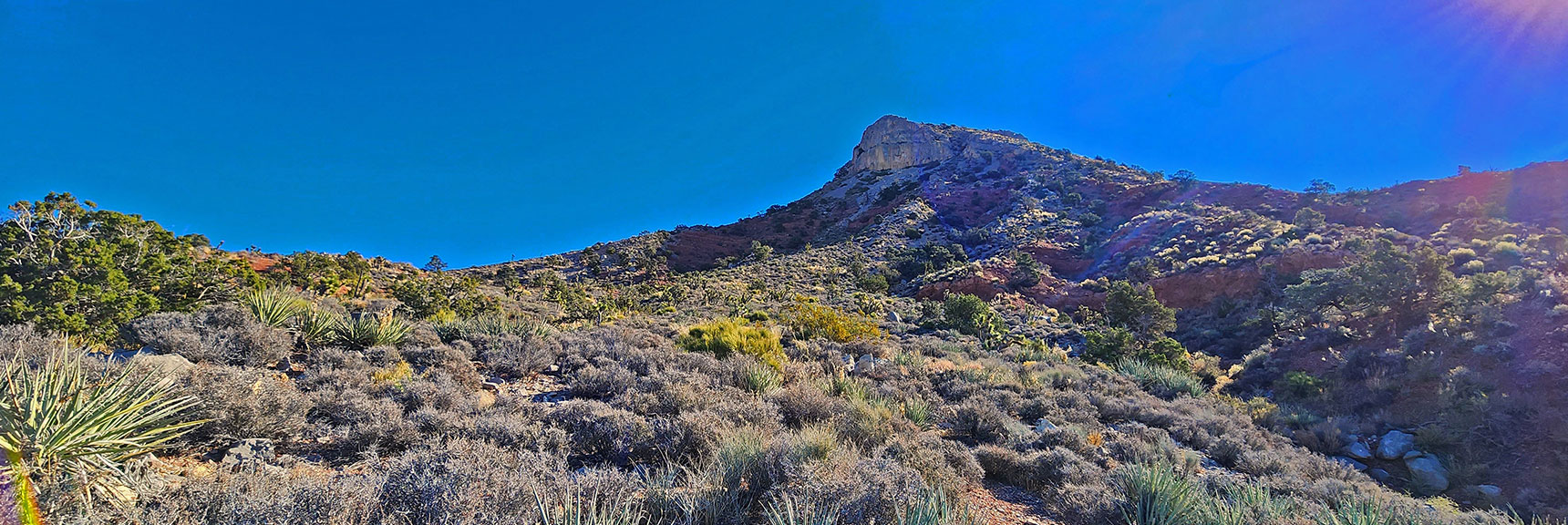 Northwest Corner of Landmark Bluff and a Potential Summit Approach Ridge | Landmark Bluff Circuit | Lovell Canyon, Nevada