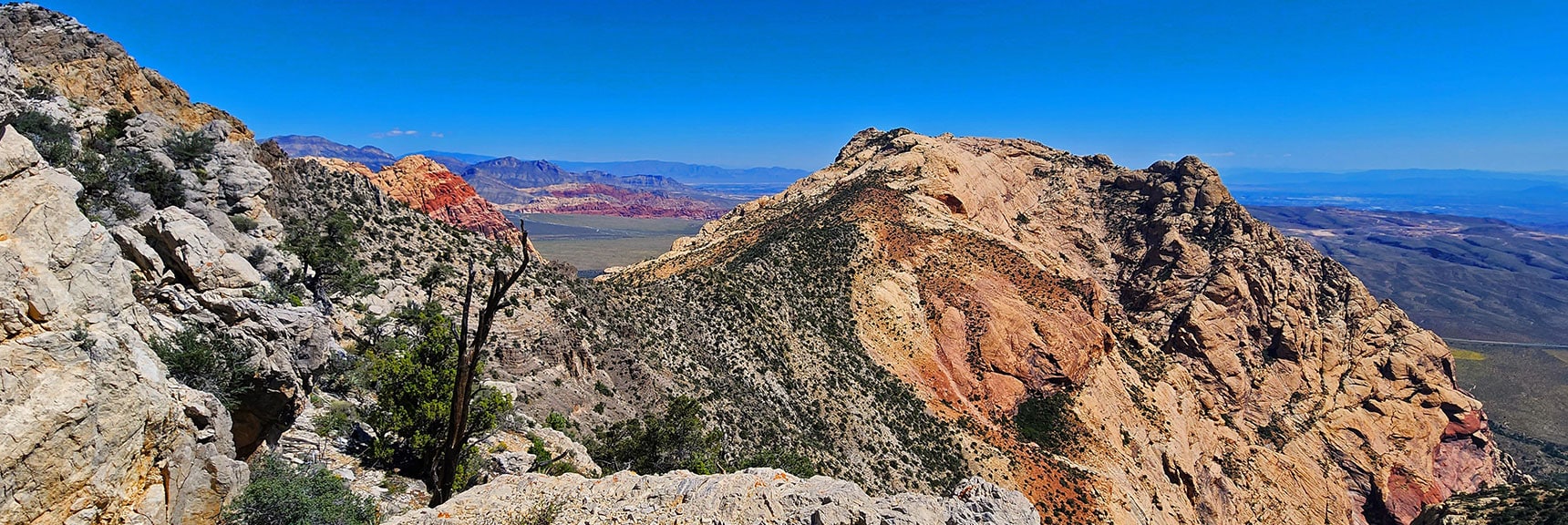 View of Mt. Wilson from Same Spot on Rainbow Mt. Upper Crest Ridgeline | Landmark Bluff | Lovell Canyon, Nevada