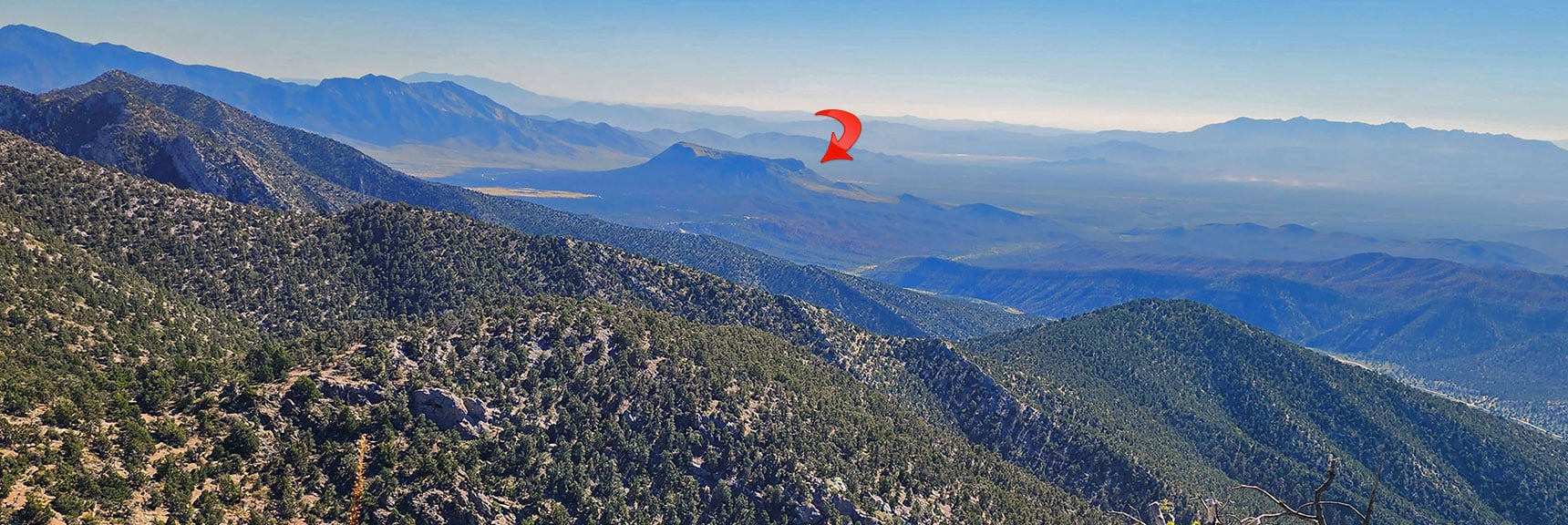 Landmark Bluff from Red Rock Summit Loop on Wilson Ridgeline | Landmark Bluff | Lovell Canyon, Nevada