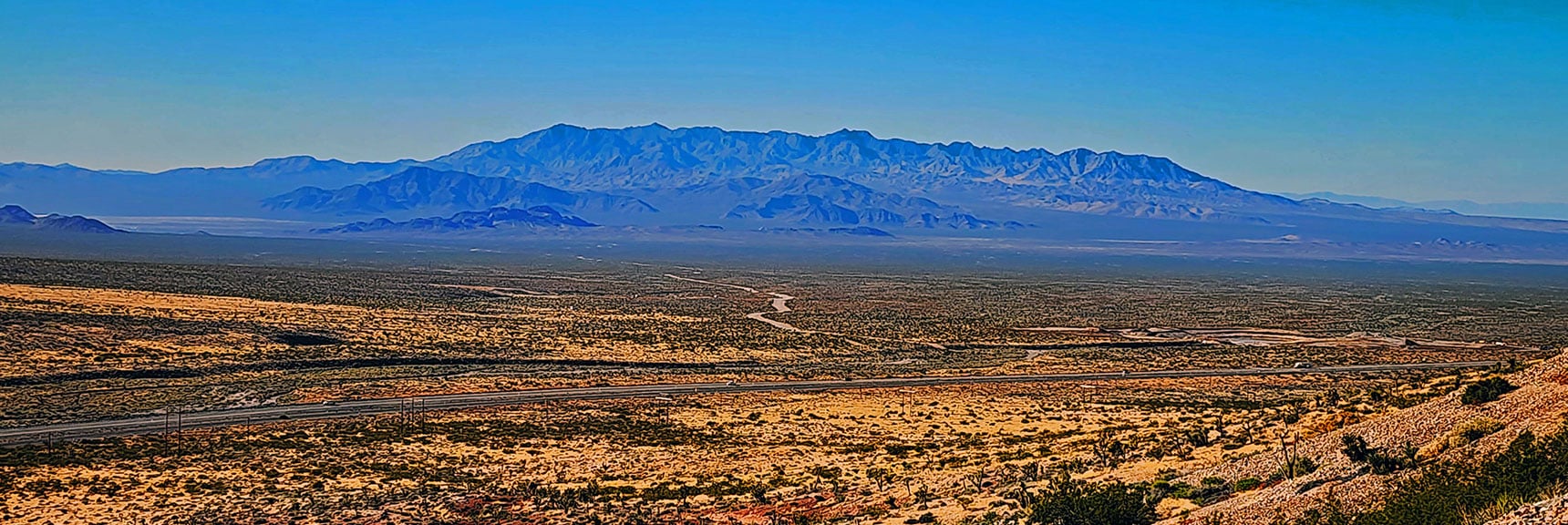 Rounding South Edge of Landmark Bluff. Nopah Range Come into View. | Landmark Bluff | Lovell Canyon, Nevada