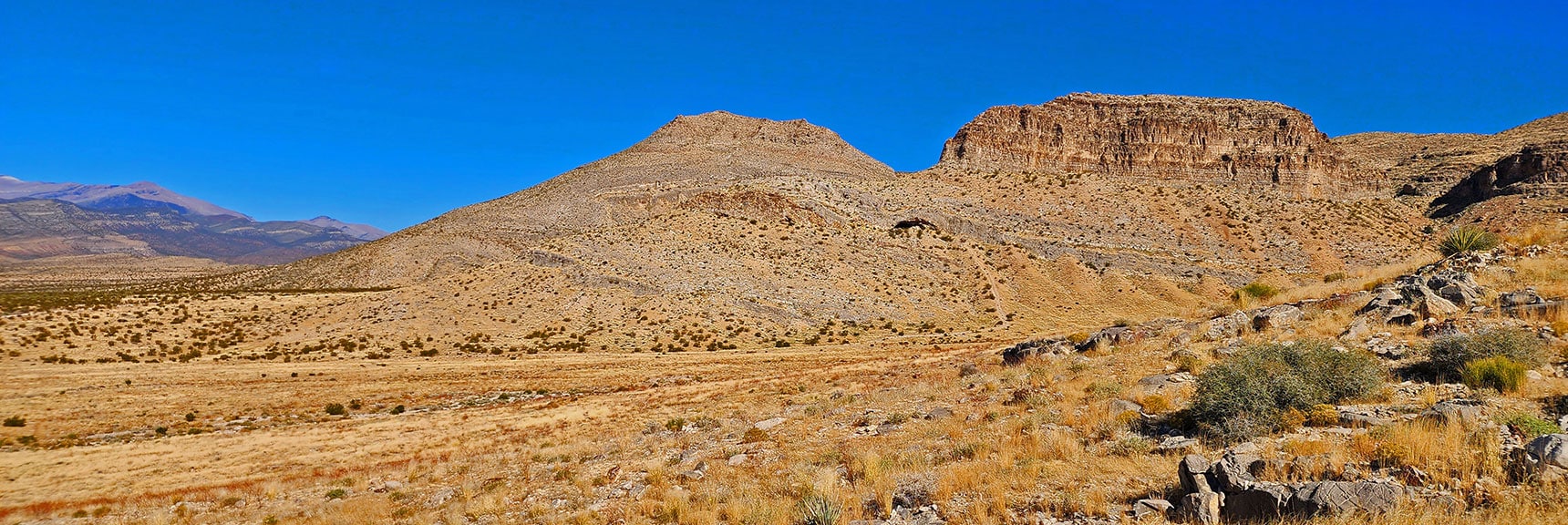 Note the Large Cave on Canyon's North Side | Landmark Bluff | Lovell Canyon, Nevada