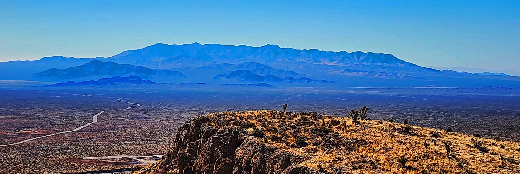 Larger View Over Summit Ledge Toward Nopah Range. | Landmark Bluff | Lovell Canyon, Nevada