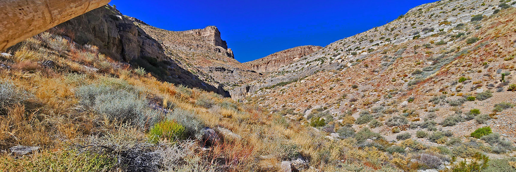 Road Ends. Trail Continues Toward Mule Spring. | Landmark Bluff | Lovell Canyon, Nevada