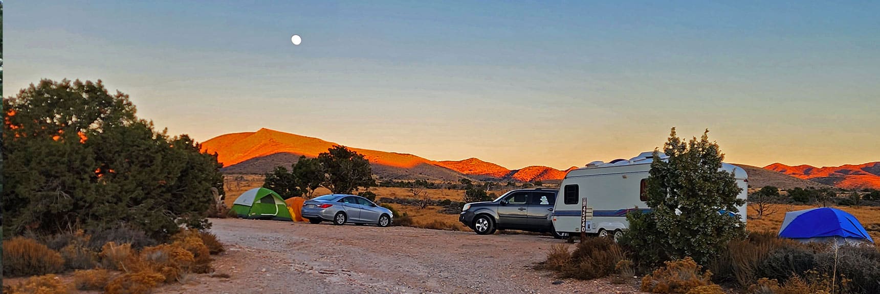 Sunset on Saltgrass Road | Lovell Canyon Camping, Nevada | David Smith | LasVegasAreaTrails.com