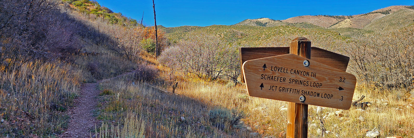 Sign at Trailhead for Schaefer Springs Loop | Lovell Canyon Loop Trail | Lovell Canyon Nevada