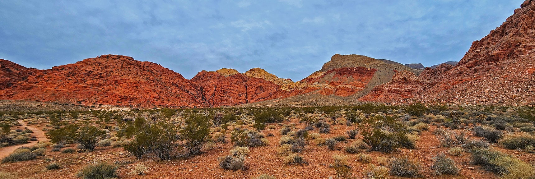 View West: Red Rock Canyon Over This Ridge | Damsel Peak Southeastern Slope | Calico & Brownstone Basins, Nevada