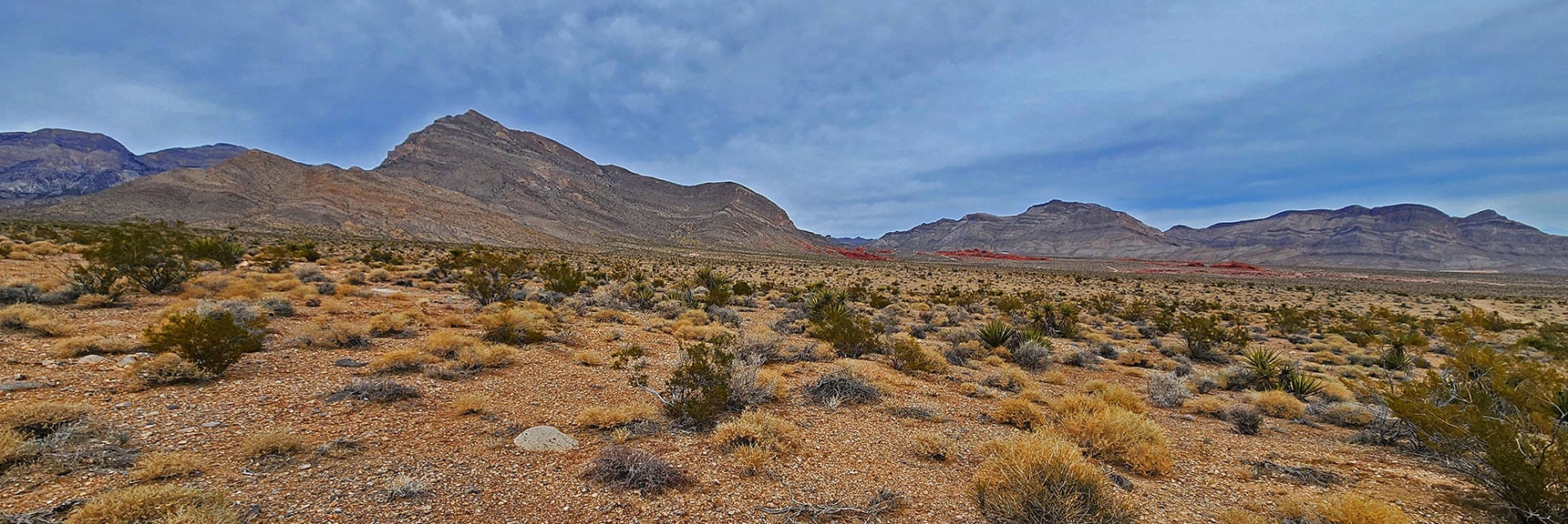 Damsel Peak in View (left). Summerlin Ridge (right). | Damsel Peak Southeastern Slope | Calico & Brownstone Basins, Nevada