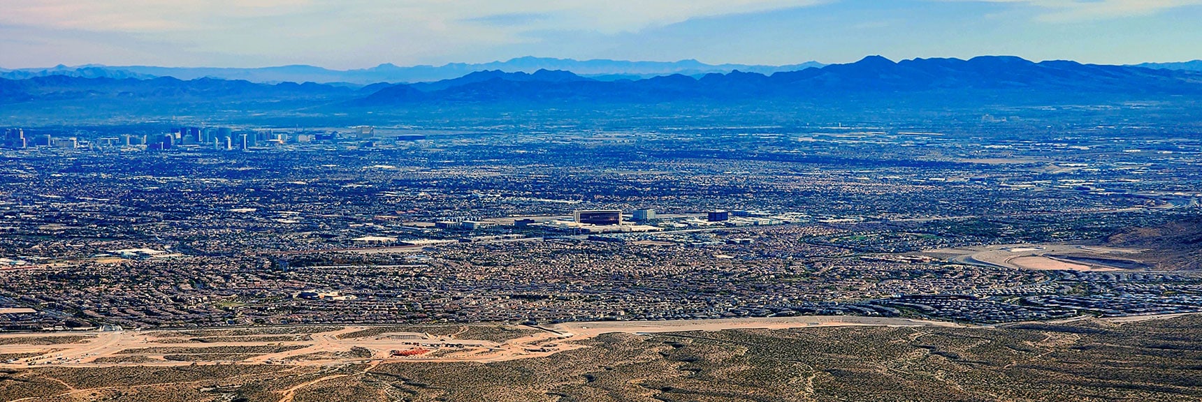 SE View Toward Sloan Canyon Area, Arizona Beyond. | Damsel Peak Southeastern Slope | Calico & Brownstone Basins, Nevada