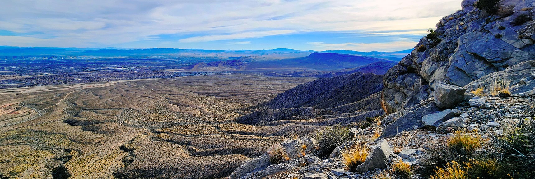 View South to Edge of Blue Diamond Hill and Beyond | Damsel Peak Southeastern Slope | Calico & Brownstone Basins, Nevada