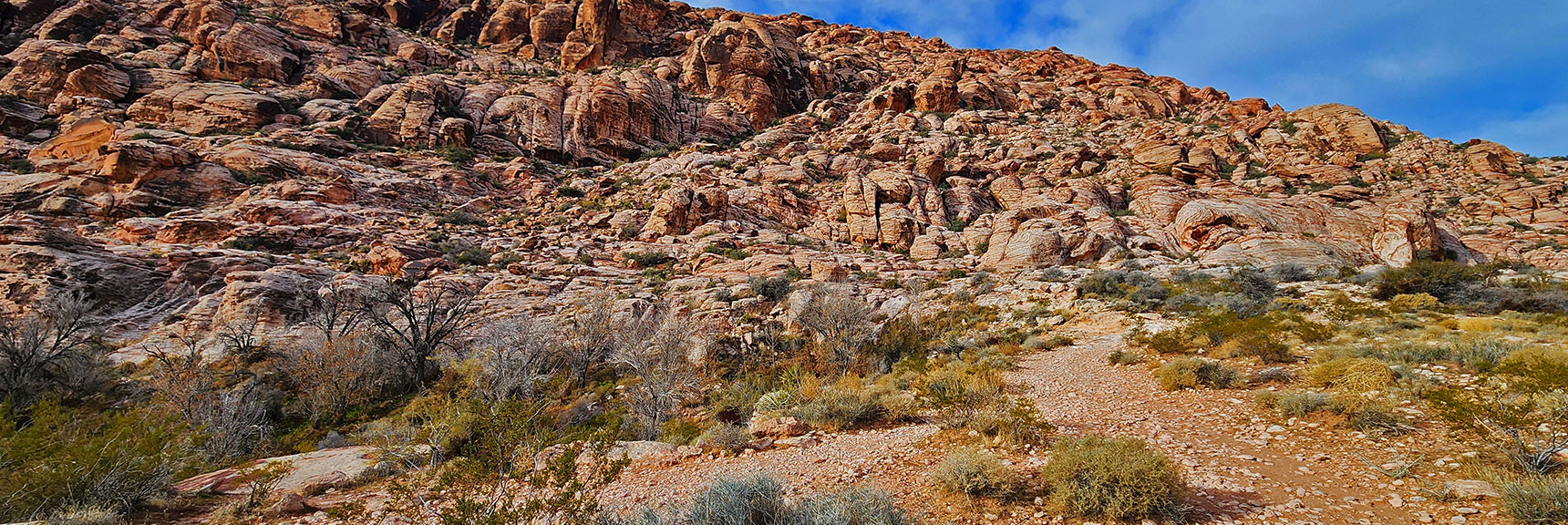 Note the Diagonal Cliff Line Heading to the Right Midway Up Calico Hills | Grand Staircase | Calico Basin, Nevada