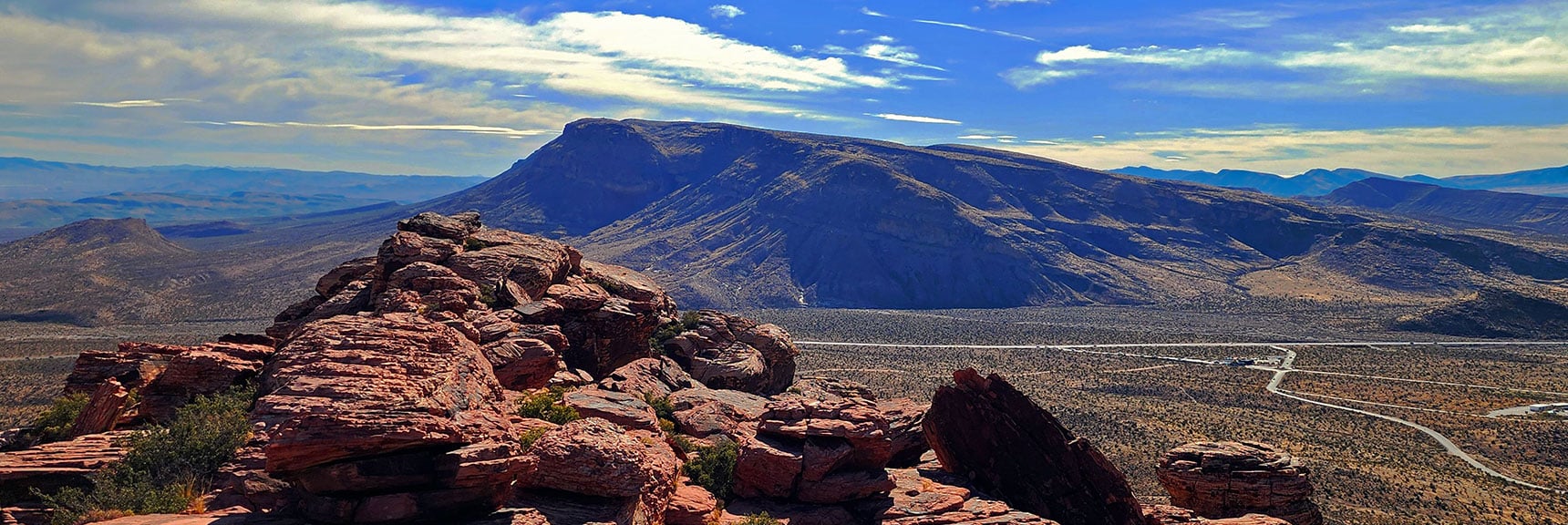 View Across Calico Hills Summit to Blue Diamond Hill | Grand Staircase | Calico Basin, Nevada