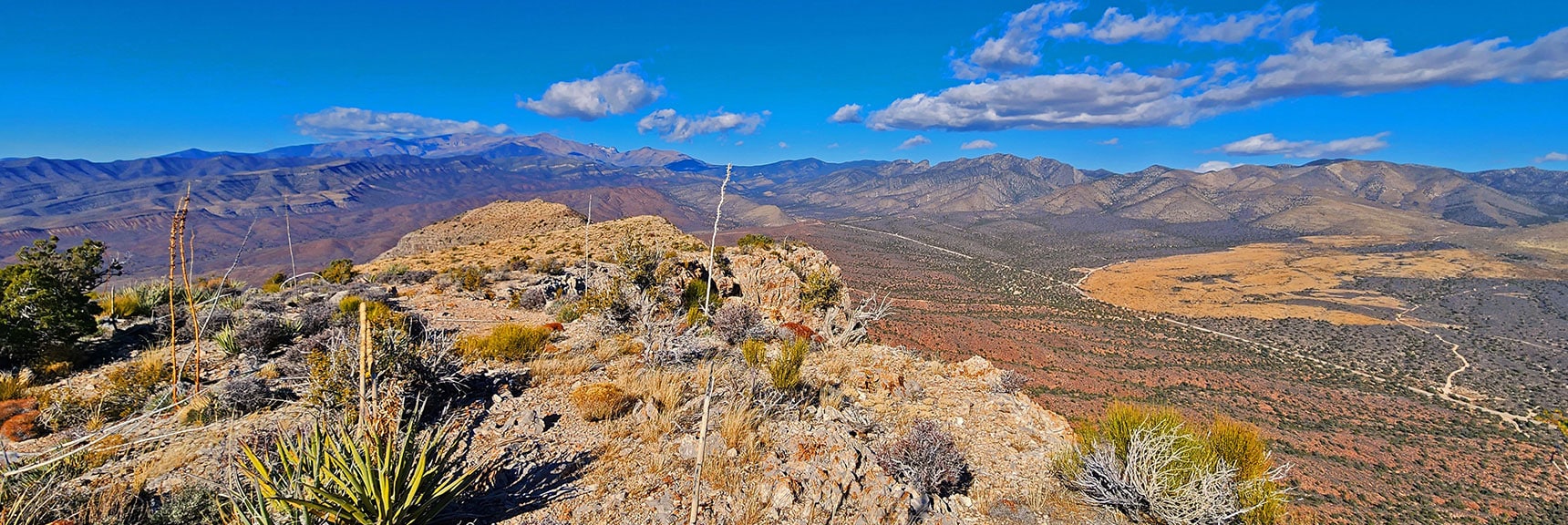 View North up Lovell Canyon from the Landmark Bluff North Summit to the Mt. Charleston Wilderness. | Landmark Bluff Summit | Lovell Canyon, Nevada