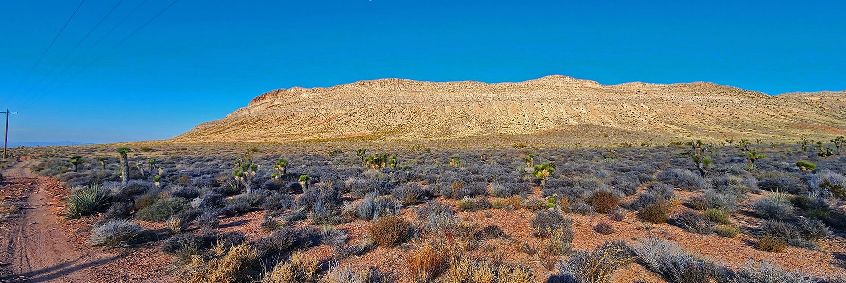 Southeast Corner of Landmark Bluff from Powerline Maintenance Road | Landmark Bluff Summit | Lovell Canyon, Nevada