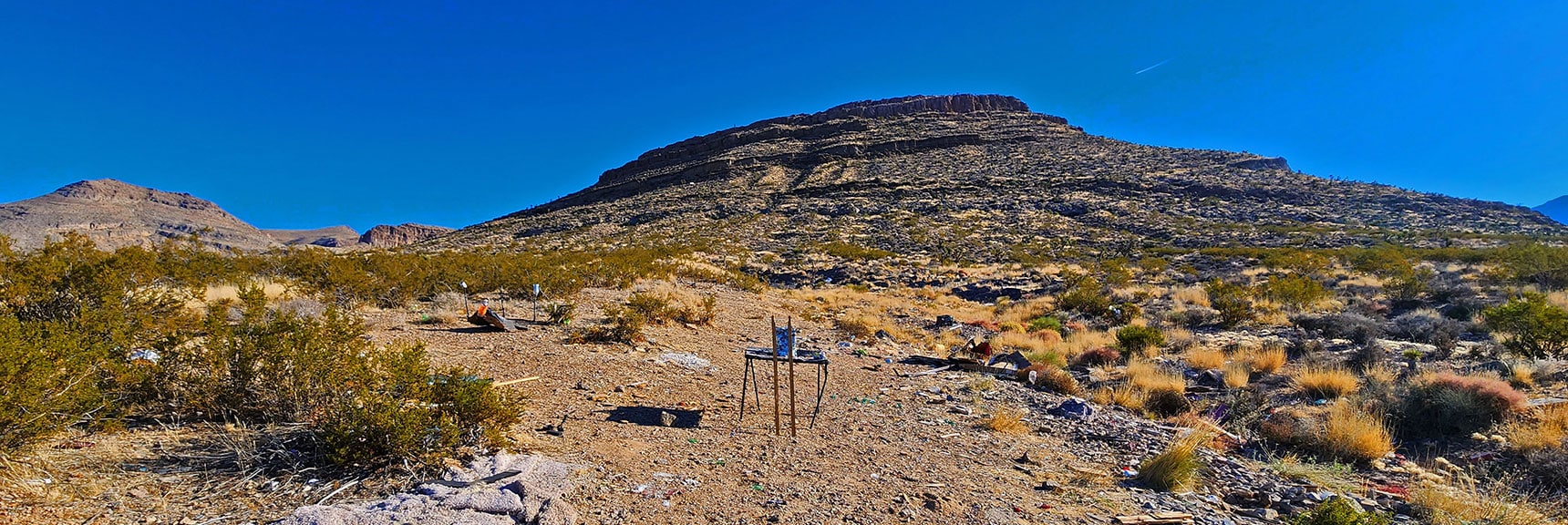 One of Many Makeshift Gun Ranges on South and Lower West Side of Bluff | Landmark Bluff Summit | Lovell Canyon, Nevada