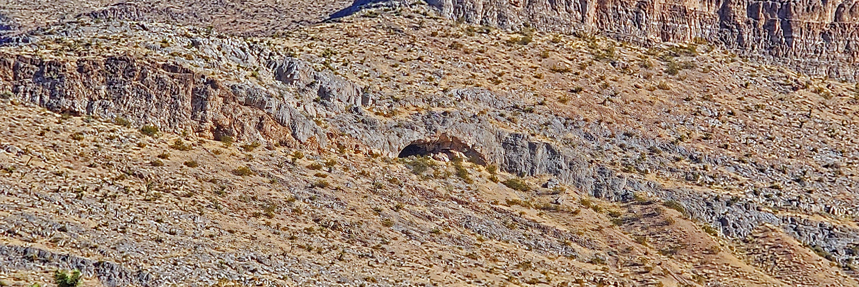 Large Cave on North Wall of Cave Canyon | Landmark Bluff Summit | Lovell Canyon, Nevada
