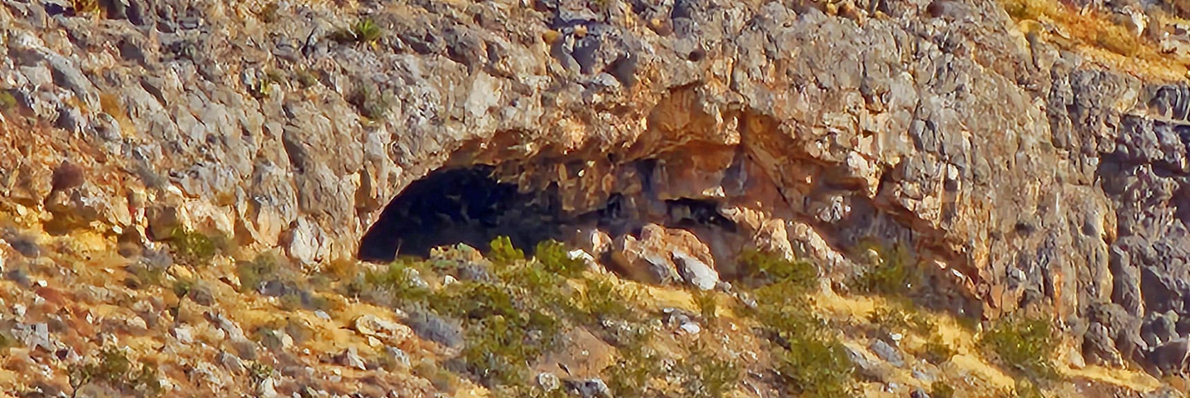 Closer Look at That Large Cave. | Landmark Bluff Summit | Lovell Canyon, Nevada