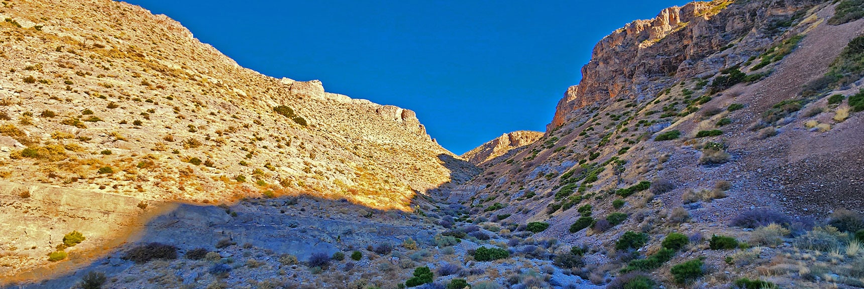 Here is the Chute. Gradual, Fairly Open Gully to Landmark Bluff Summit | Landmark Bluff Summit | Lovell Canyon, Nevada