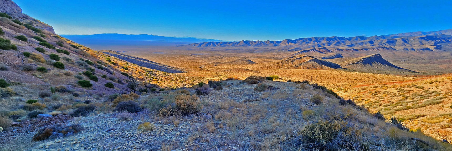 View West from Upper End of Chute Canyon Road | Landmark Bluff Summit | Lovell Canyon, Nevada