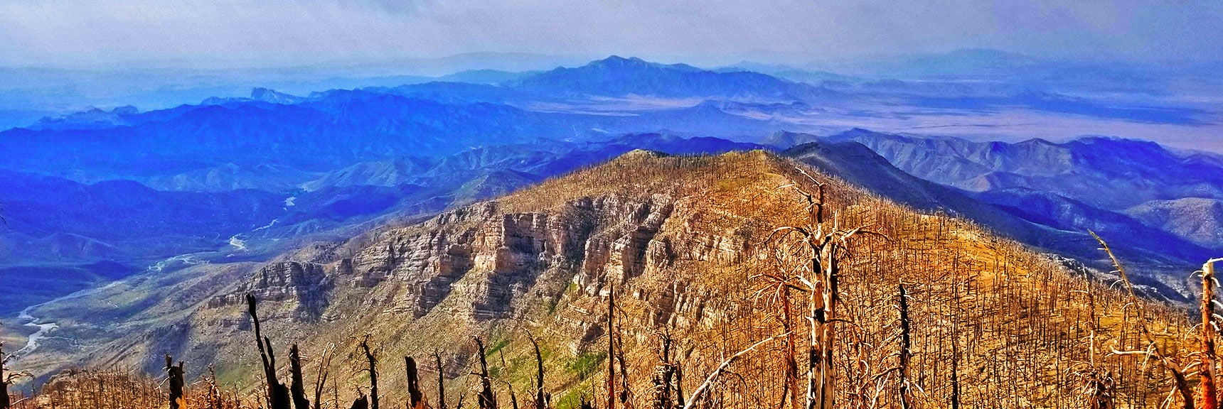 View Down Sexton Ridge from Upper Ridge | Lovell Canyon Ridgelines | Lovell Canyon, Nevada