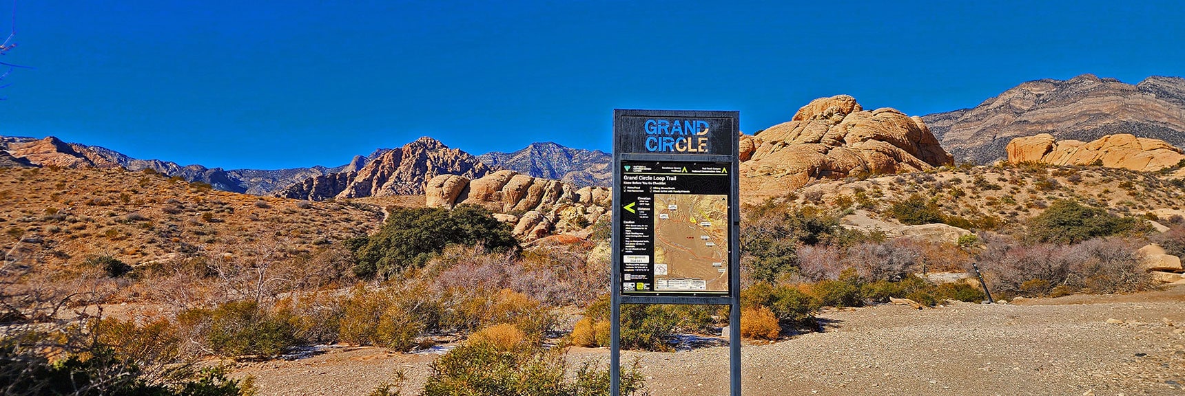 Grand Circle Loop Splits Off to the Left Here. Keep to the Right. | 3 Basin Circuit | Calico Basin, Brownstone Basin, Red Rock Canyon, Nevada