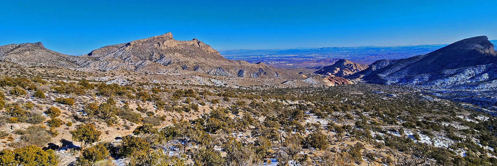 Spectacular View Down Entire Brownstone Basin to Las Vegas Valley | 3 Basin Circuit | Calico Basin, Brownstone Basin, Red Rock Canyon, Nevada