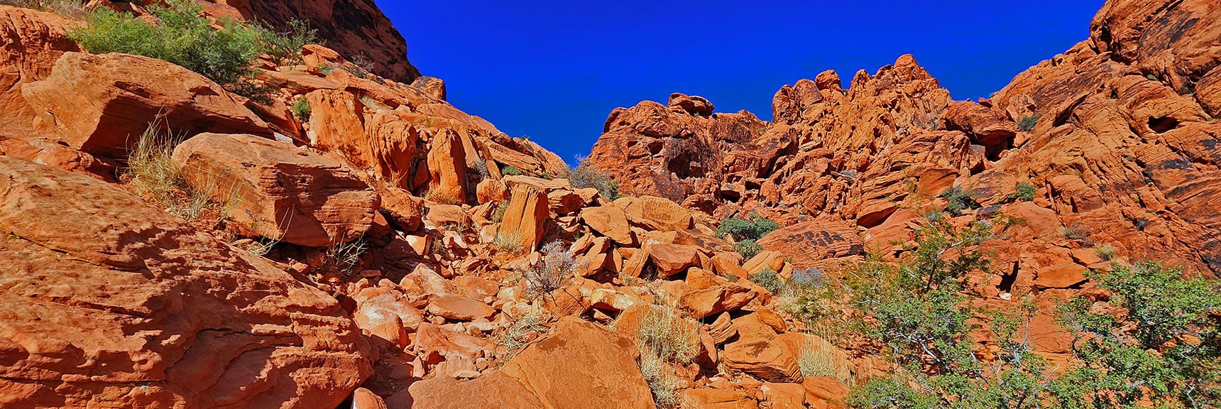 Boulders Getting Larger, But a Faint Pathway Weaves Along Upper Left Side | Lower Calico Hills Loop | Calico Basin & Red Rock Canyon, Nevada