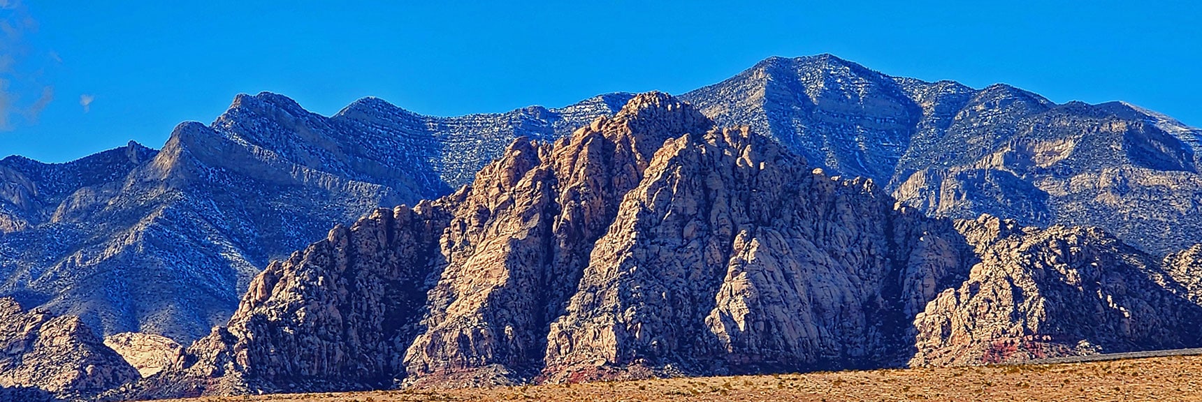 Larger View of White Rock Mountain. There's a Great 5-Mile Loop Trail Around the Mountain | Lower Calico Hills Loop | Calico Basin & Red Rock Canyon, Nevada