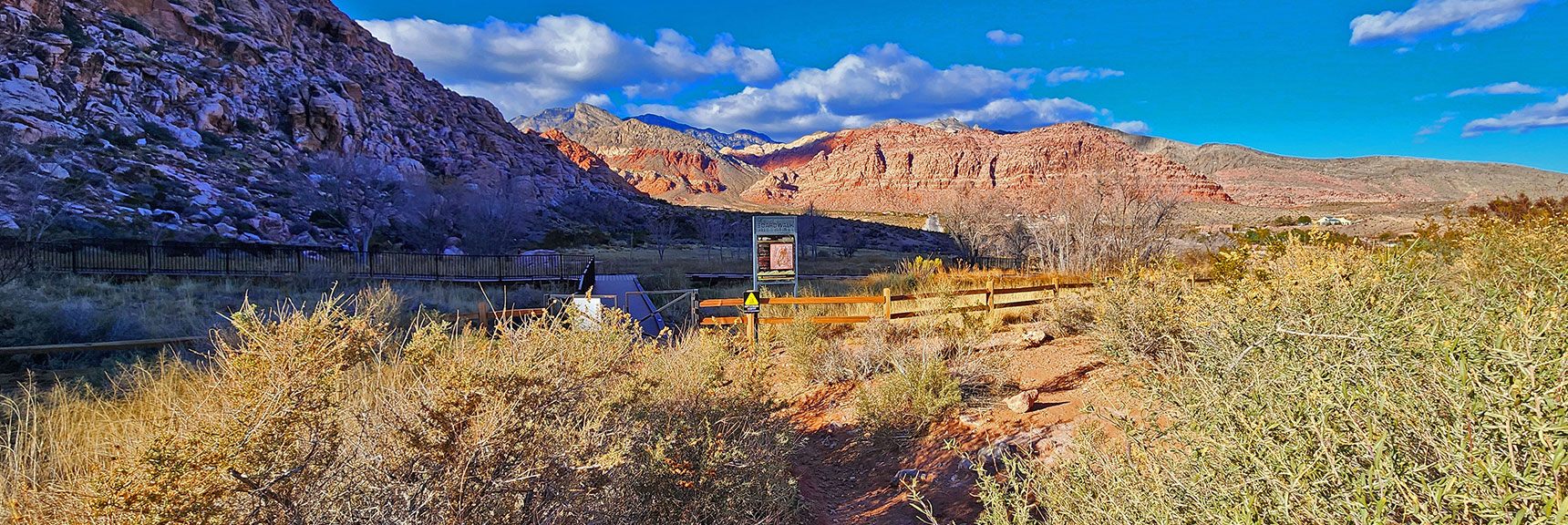 Entering the Red Springs Desert Oasis Boardwalk Area | Lower Calico Hills Loop | Calico Basin & Red Rock Canyon, Nevada
