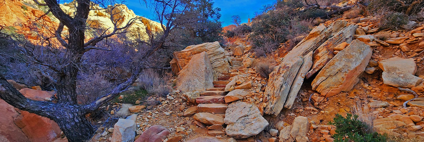 Artistic Stairways Attest to the Beauty of this Trail | Upper Calico Hills Loop | Calico Basin and Red Rock Canyon, Nevada