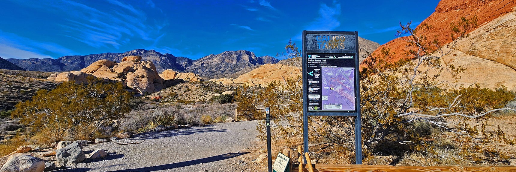 Calico Tanks Trail Sign at the Sandstone Quarry Parking Area | Upper Calico Hills Loop | Calico Basin and Red Rock Canyon, Nevada