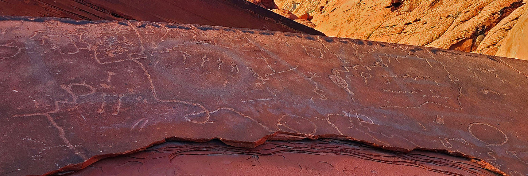 More Petroglyphs on the Lower Side of the Boulder. | Upper Calico Hills Loop | Calico Basin and Red Rock Canyon, Nevada