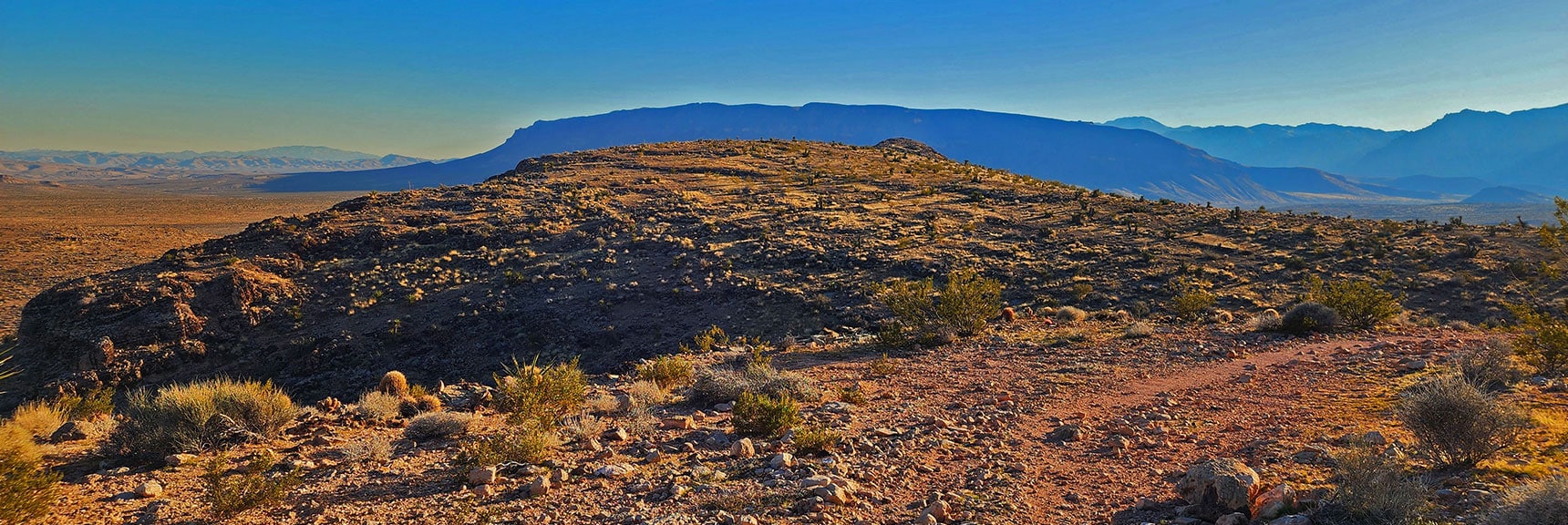 Peak 3844 Trail Toward Peak 3844 Ahead. | Brownstone Trail | Calico Basin | Brownstone Basin | La Madre Mountains Wilderness, Nevada