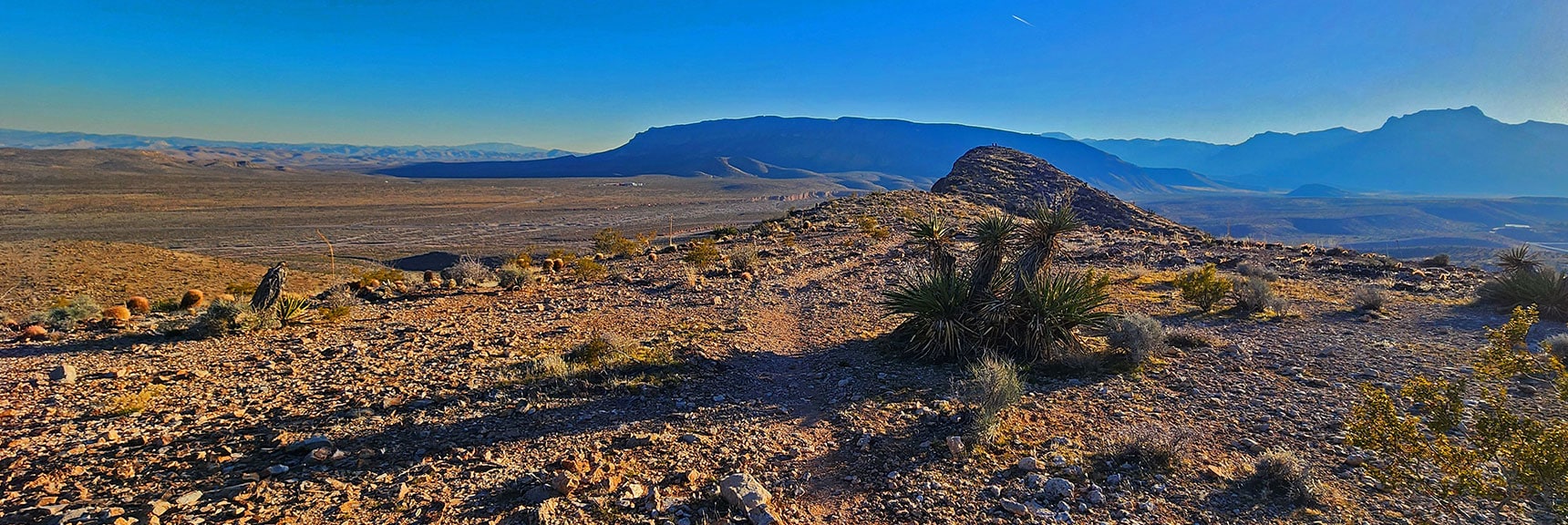 Peak 3844 Ahead. A Few Switchbacks Just Below Its Summit. | Brownstone Trail | Calico Basin | Brownstone Basin | La Madre Mountains Wilderness, Nevada