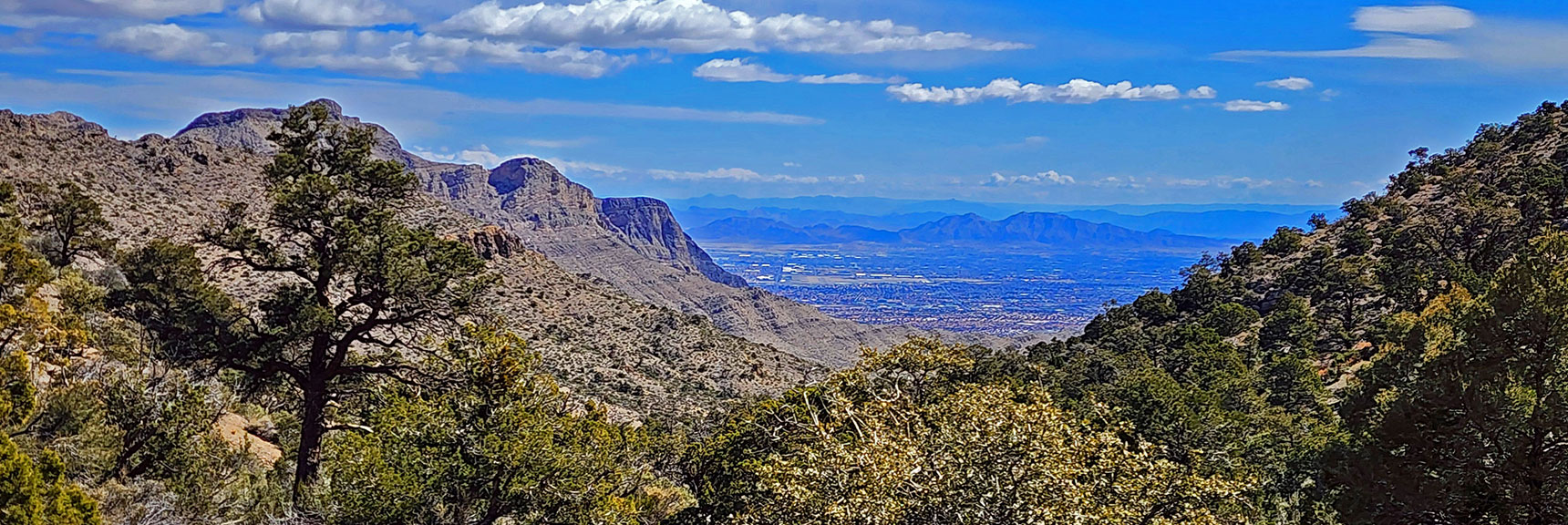 View Back Down Damsel Peak North Wash to Vegas Valley. Frenchman Mt. Background. | Damsel Peak Loop | Gateway Peak | Brownstone Basin, Nevada