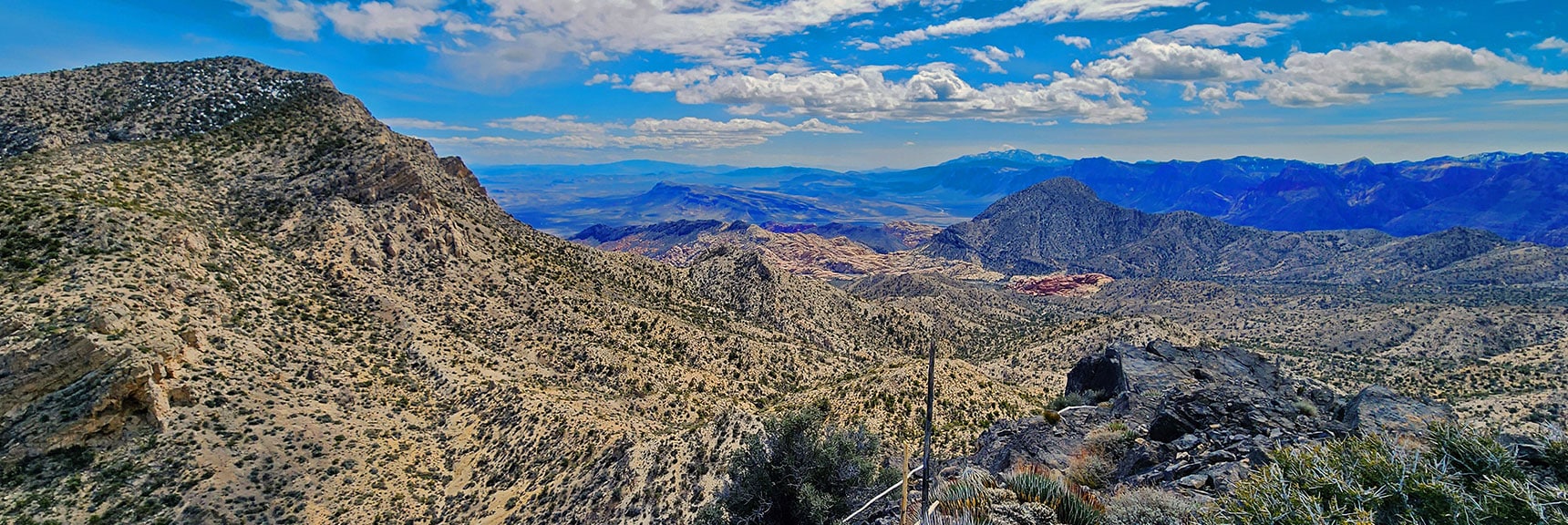 View Down Brownstone Basin to Gray Cap Ridge, Turtlehead Peak, Blue Diamond Hill and More. | Damsel Peak Loop | Gateway Peak | Brownstone Basin, Nevada