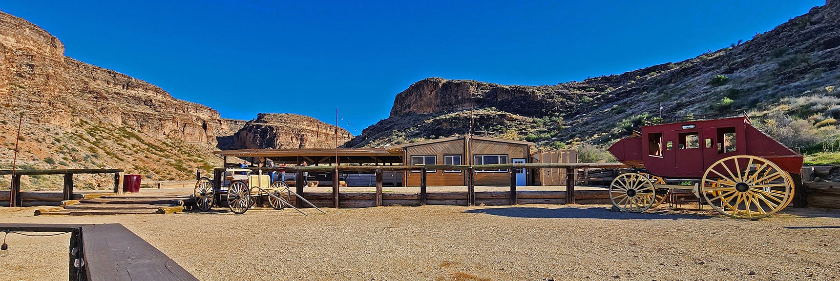The Main Starting Point for Horseback Riding Appears to Be the Upper Corrals. | Fossil Canyon | Cowboy Canyon | Blue Diamond Hill, Nevada