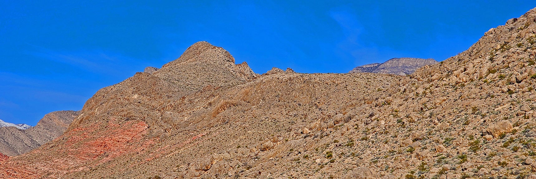 Before Next Hill View Target: Gray Cap Ridge & Its Prominent Southeast Summit. | Gray Cap Ridge / Brownstone Basin Loop | La Madre Mountains Wilderness, Nevada